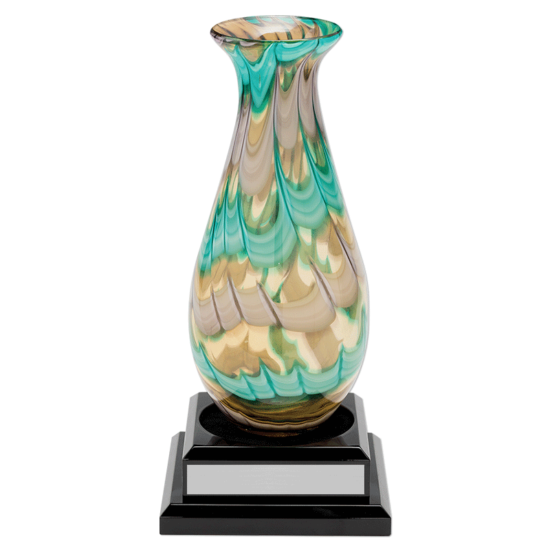 Art Glass Vase with base DRTC Awards
