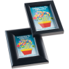 Two black, mini picture frames.