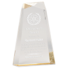 Sample engraving of Gold Facet Wedge Acrylic award.