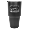 Front design of 30 oz. tumbler featuring DRTC license plate.