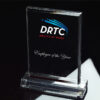 Billboard acrylic award with DRTC logo and "Employee of the year"